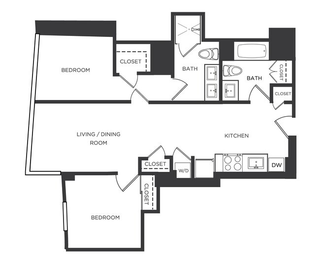 2 Bed/2 Bath-W 1420 floor plan